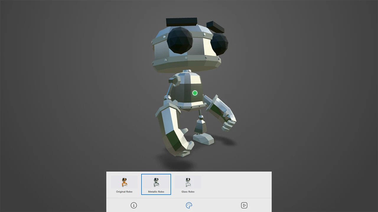 3D product presentation with colour variations